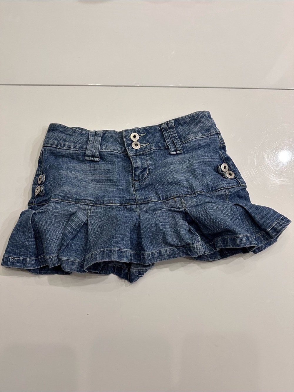 VTG Zana Di Denim Pleated Mini Skort - Size 1